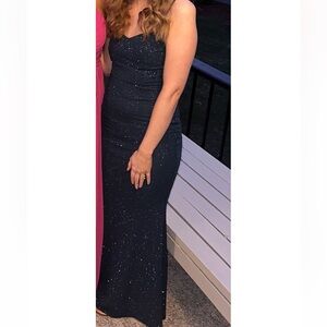 Teal Glitter Formal Dress